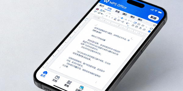 智能手机上运行 WPS Office 移动版的界面截图